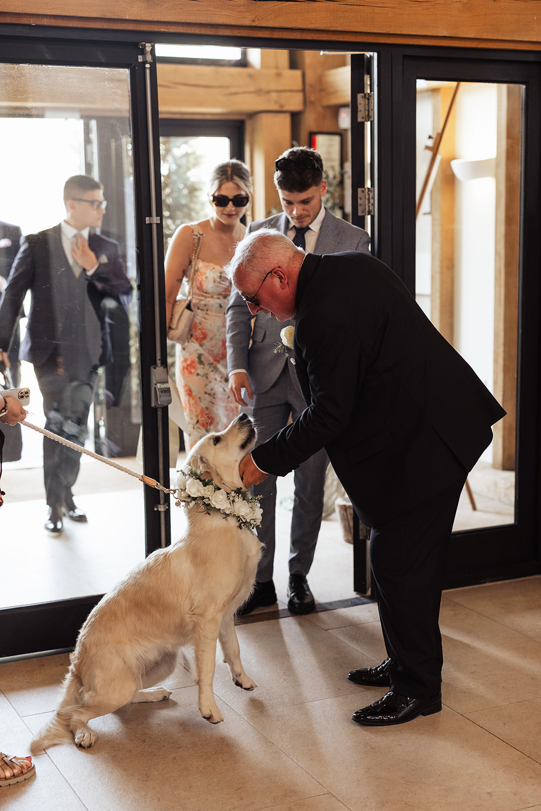 Penny at The Old Kent Barn — wedding dog chaperone photo album